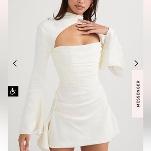 House of CB TOIRA IVORY DRAPED CORSET dress